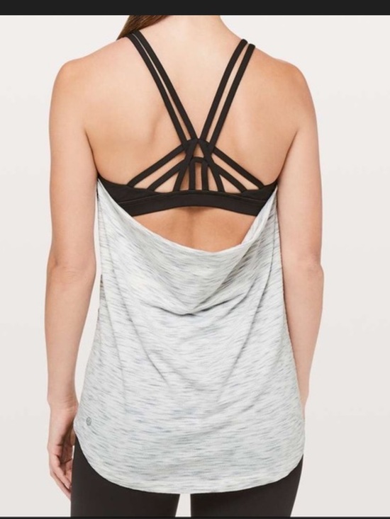 lululemon athletica Tops - lululemon athletica Heathered Light Gray Scoop Tank